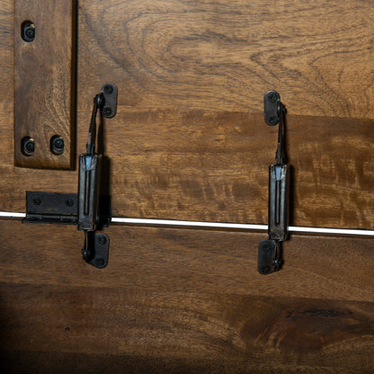 Kelby Storage Bunching Table by Four Hands. Made from iron, solid mango in a modern style.