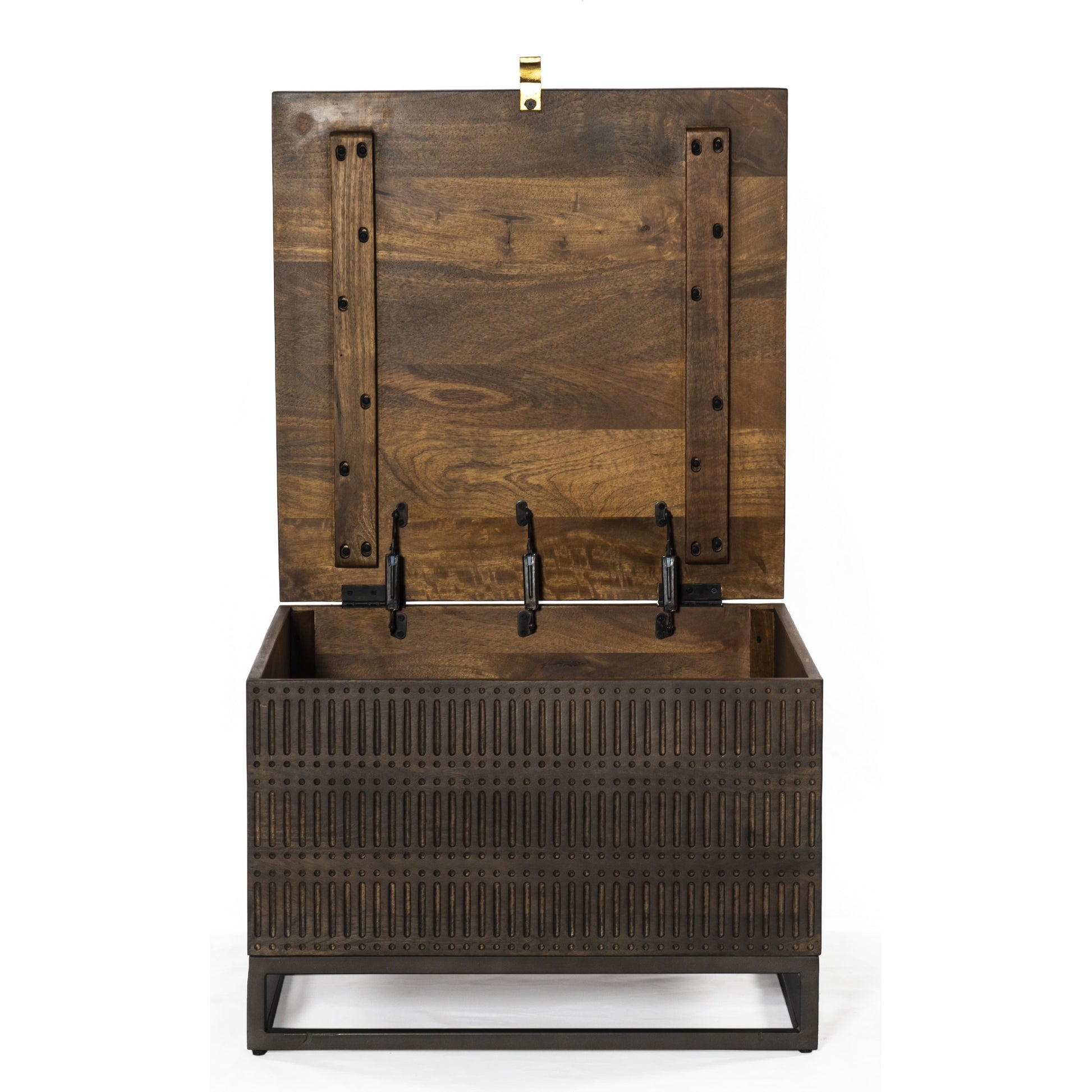 Kelby Storage Bunching Table by Four Hands. Made from iron, solid mango in a modern style.