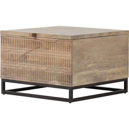 Kelby Storage Bunching Table by Four Hands. Made from iron, solid mango in a modern style.