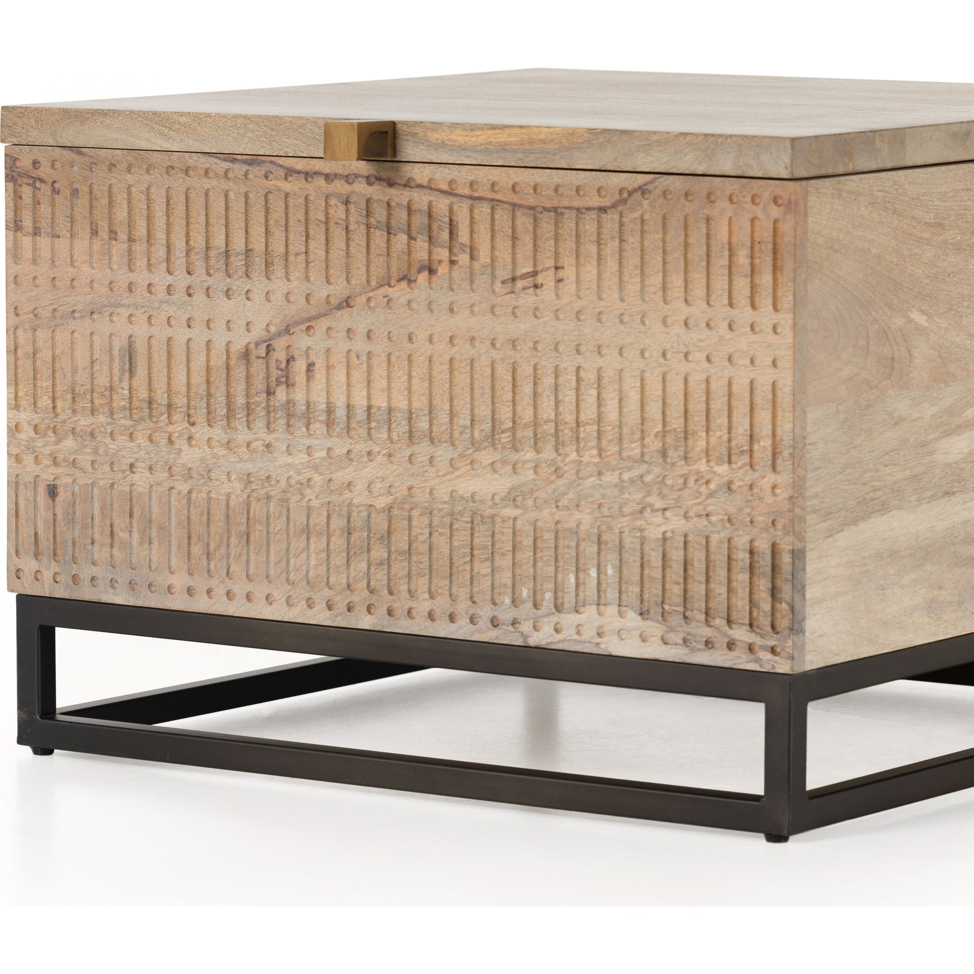 Kelby Storage Bunching Table by Four Hands. Made from iron, solid mango in a modern style.