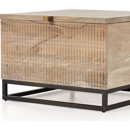 Kelby Storage Bunching Table by Four Hands. Made from iron, solid mango in a modern style.