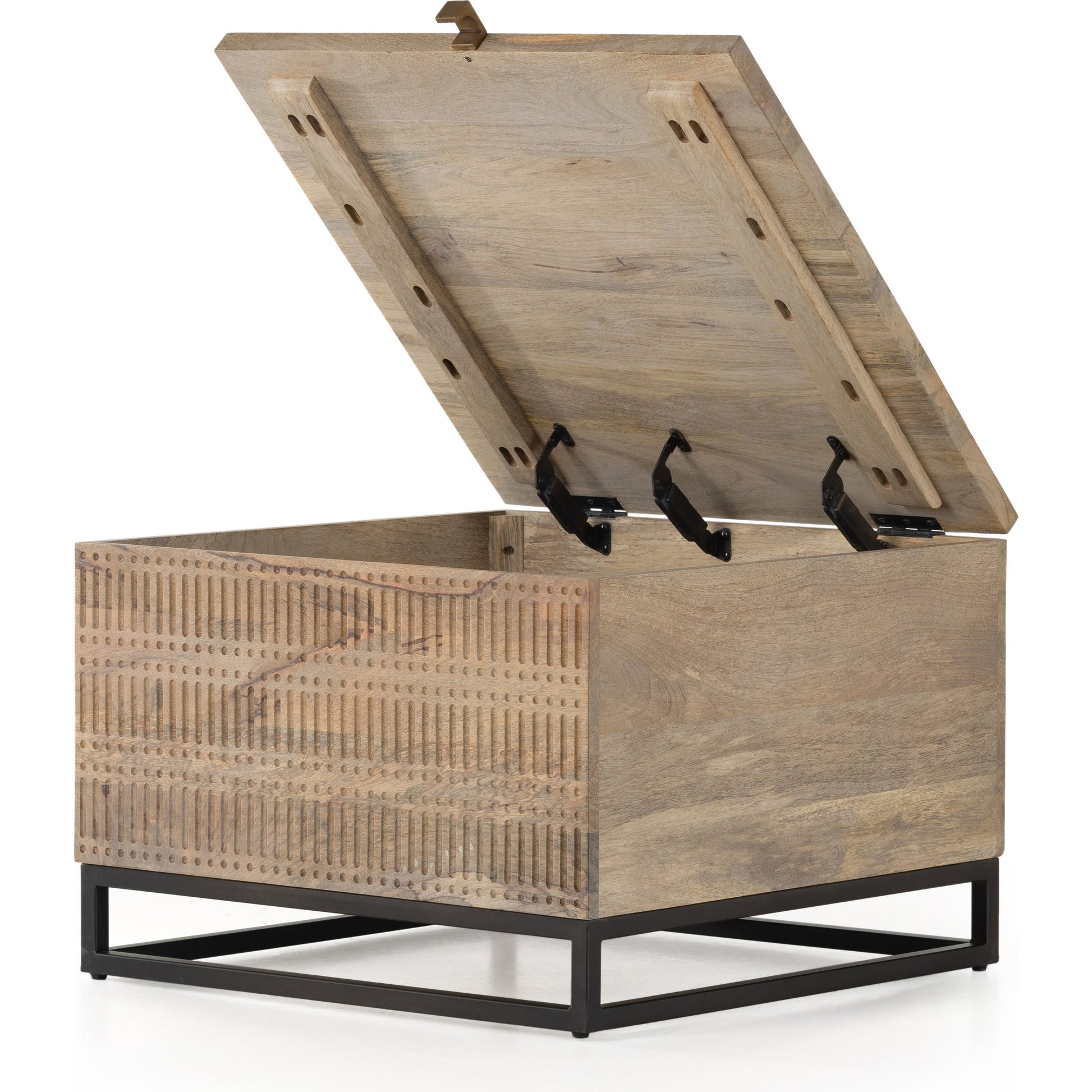 Kelby Storage Bunching Table by Four Hands. Made from iron, solid mango in a modern style.