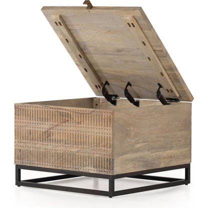 Kelby Storage Bunching Table by Four Hands. Made from iron, solid mango in a modern style.