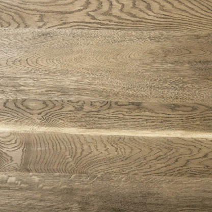Erie Coffee Table by Four Hands in dark smoked oak. Made from solid oak in a rustic style.