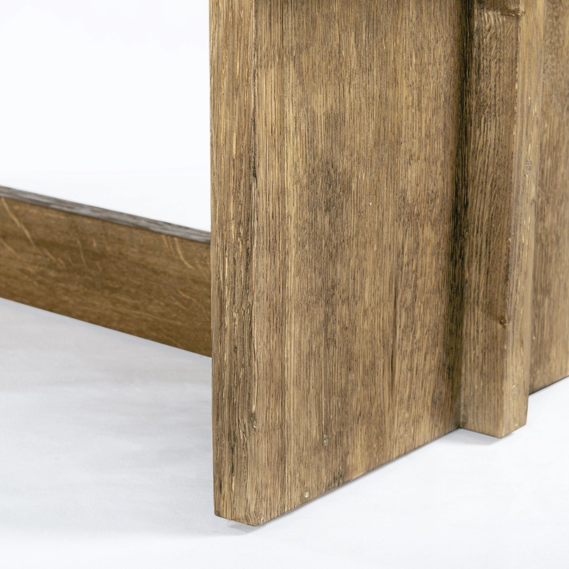 Erie Coffee Table by Four Hands in dark smoked oak. Made from solid oak in a rustic style.