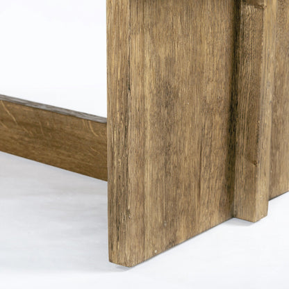 Erie Coffee Table by Four Hands in dark smoked oak. Made from solid oak in a rustic style.