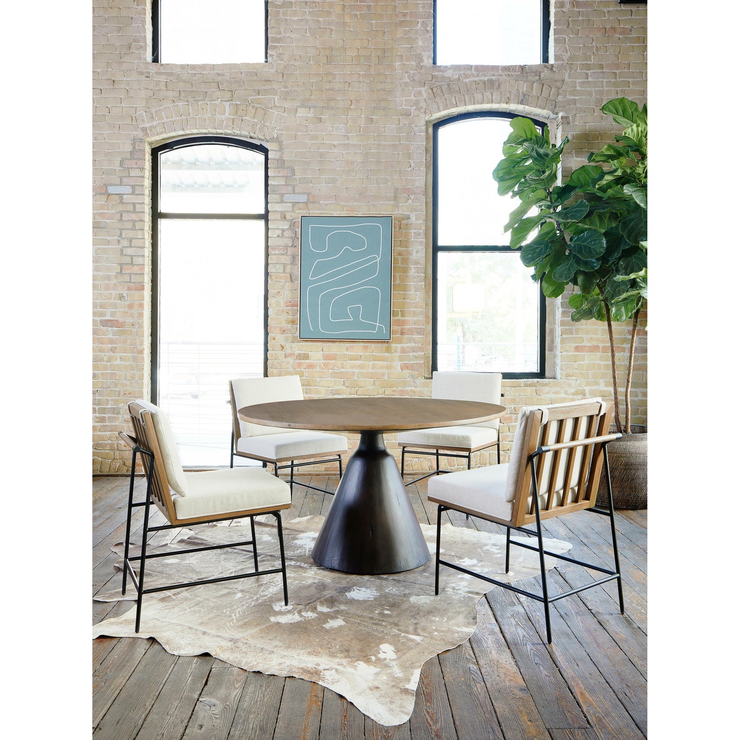 002 SI-1714610 | Lifestyle | Bronx Dining Table by Four Hands. Made from unique in a eclectic & global style.