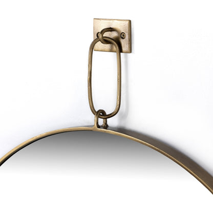 Vina Mirror by Four Hands in antiqued iron. Made from iron, mirror in a transitional style.