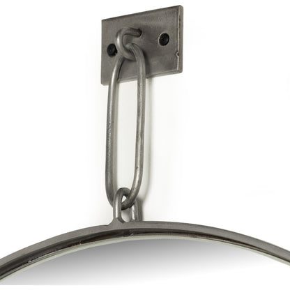 Vina Mirror by Four Hands in antiqued iron. Made from iron, mirror in a transitional style.