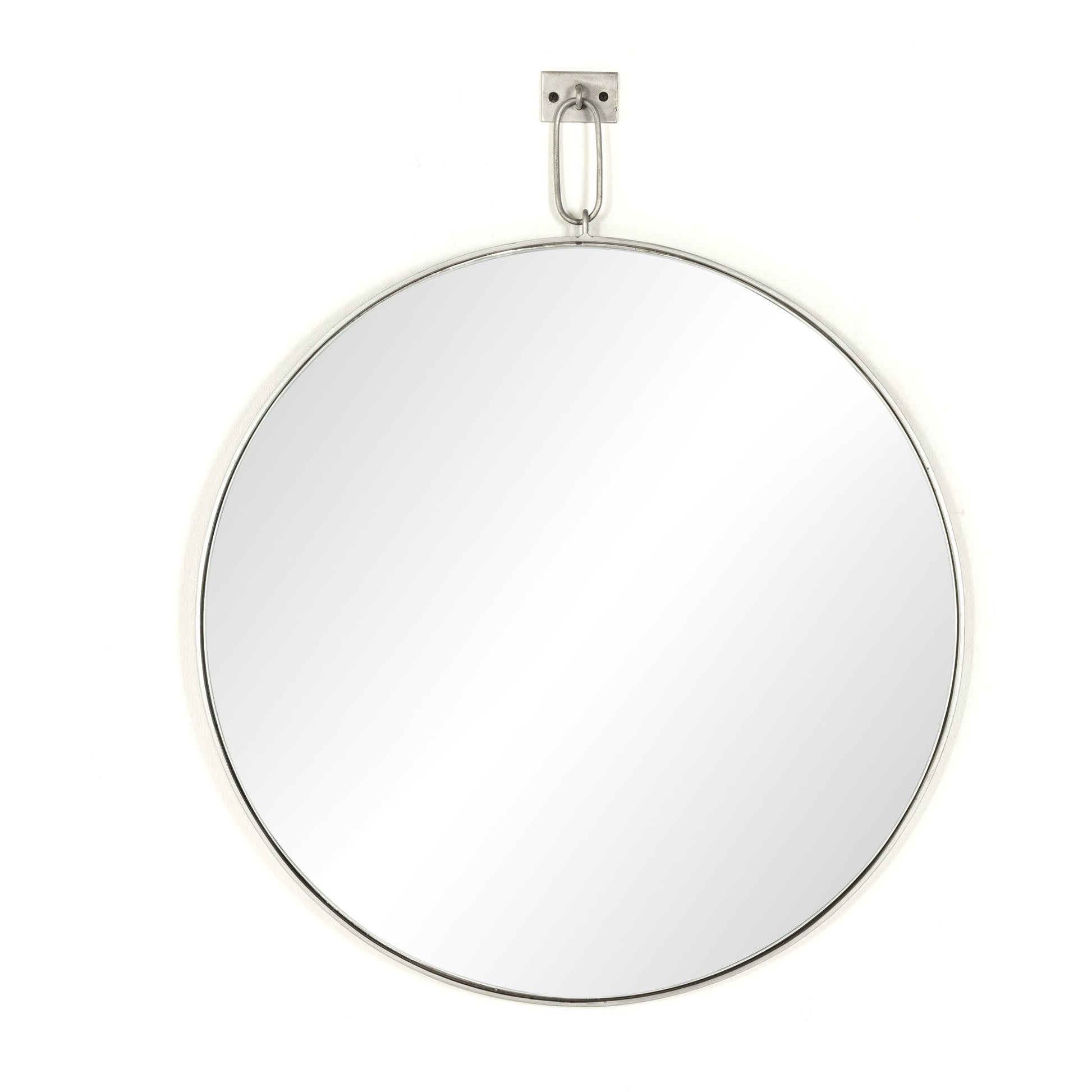 Vina Mirror by Four Hands in antiqued iron. Made from iron, mirror in a transitional style.