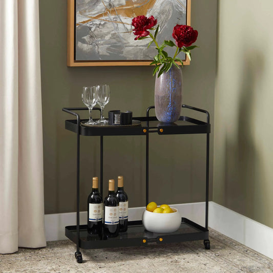 Rochester Tray by Cyan Design in antique black. Made from iron in a modern style.