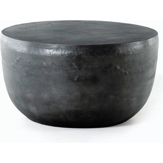 Basil Outdoor End Table by Four Hands. Made from aluminum in a modern style.