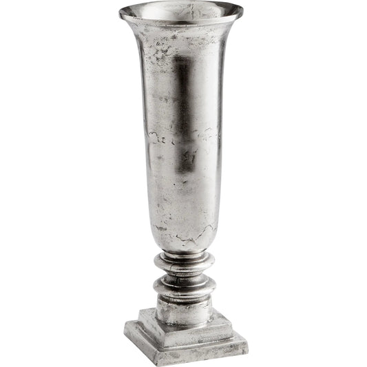 Relic Vase by Cyan Design in raw nickel. Made from aluminum in a transitional style.