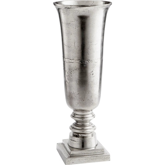 Relic Vase by Cyan Design in raw nickel. Made from aluminum in a transitional style.
