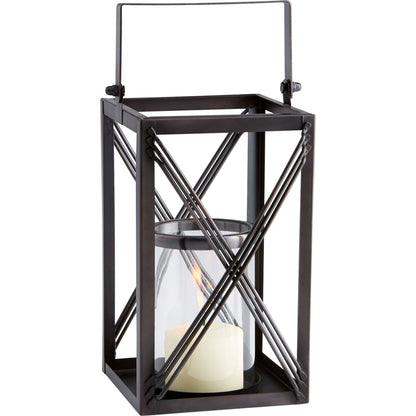 Ashbrook Candleholder by Cyan Design in dark copper. Made from iron, glass in a modern style.