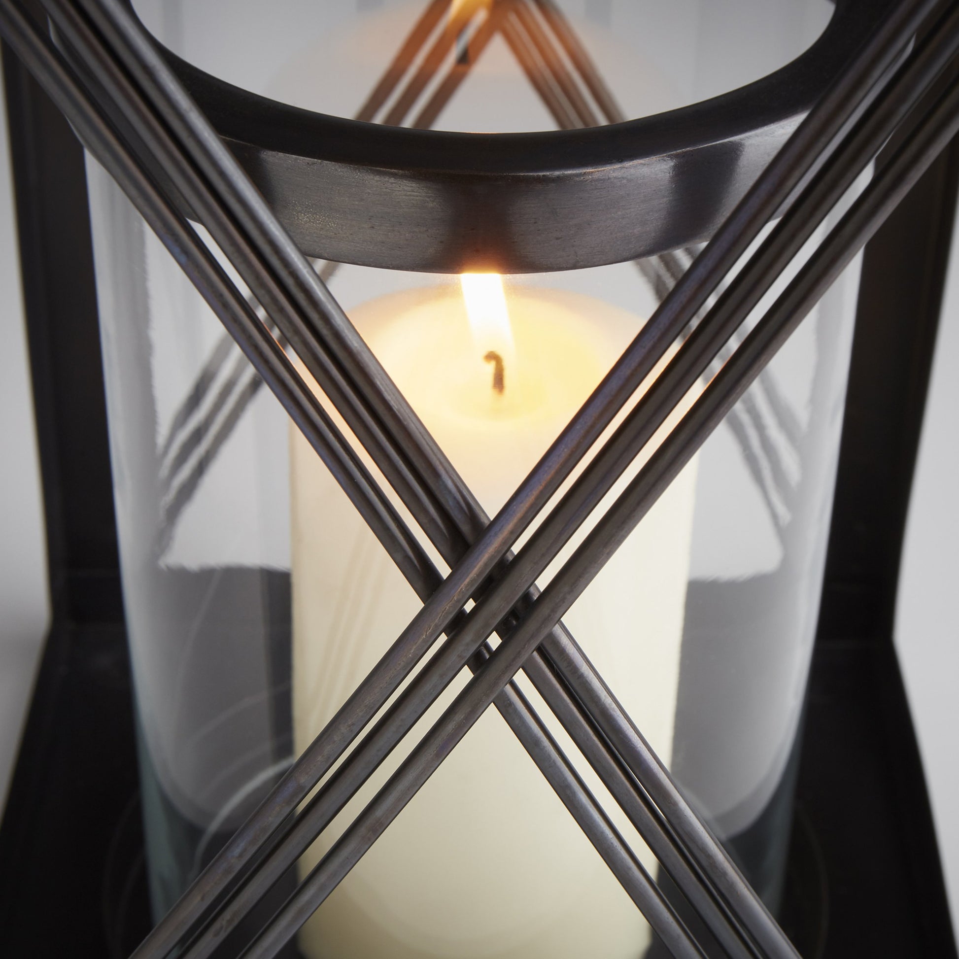 Ashbrook Candleholder by Cyan Design in dark copper. Made from iron, glass in a modern style.