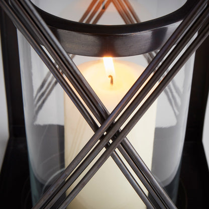 Ashbrook Candleholder by Cyan Design in dark copper. Made from iron, glass in a modern style.