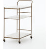 Antique Brass, White Marble