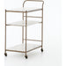 Felix Bar Cart by Four Hands. Made from iron, solid marble in a transitional style.
