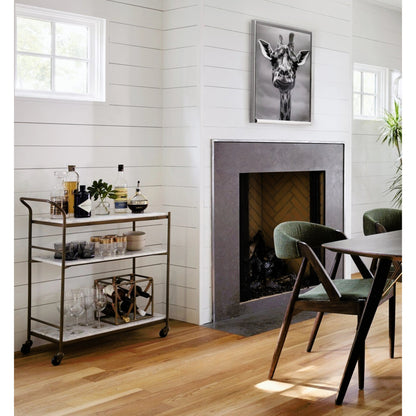 Felix Bar Cart by Four Hands. Made from iron, solid marble in a transitional style.