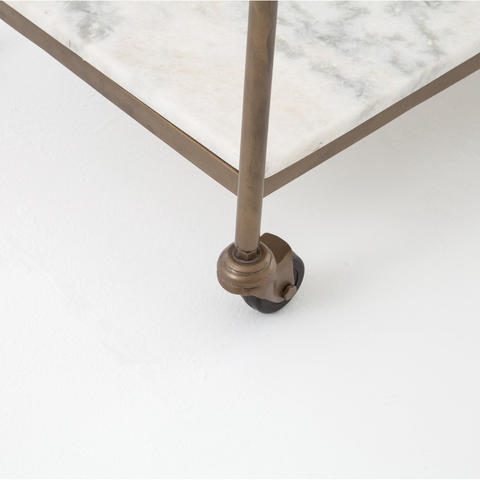 Felix Bar Cart by Four Hands. Made from iron, solid marble in a transitional style.