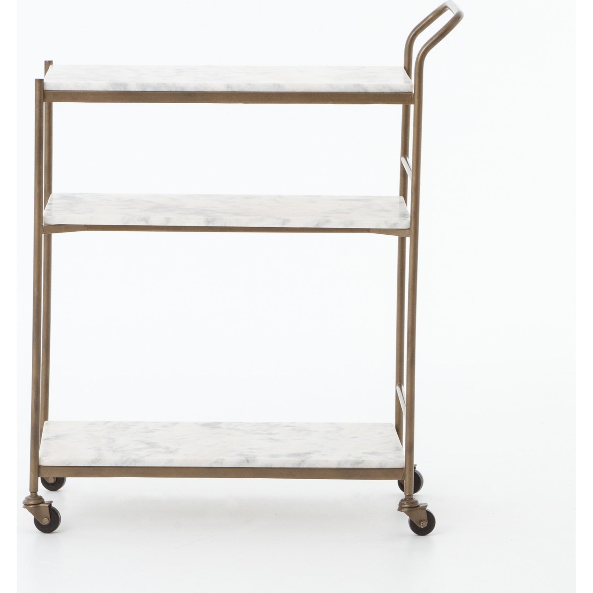 Felix Bar Cart by Four Hands. Made from iron, solid marble in a transitional style.