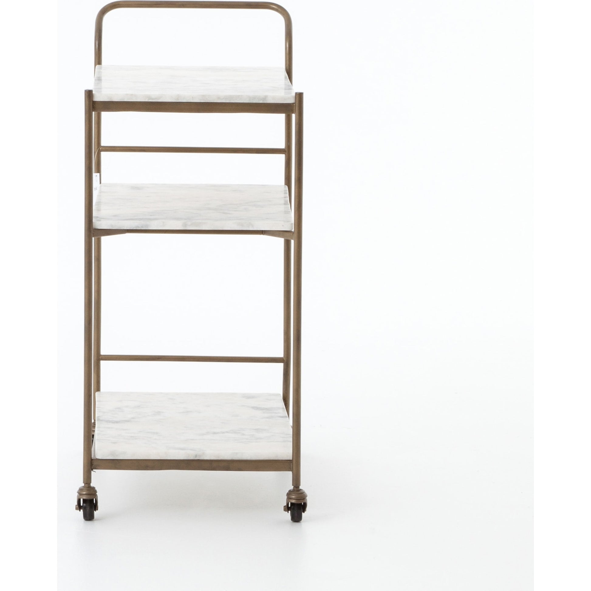 Felix Bar Cart by Four Hands. Made from iron, solid marble in a transitional style.
