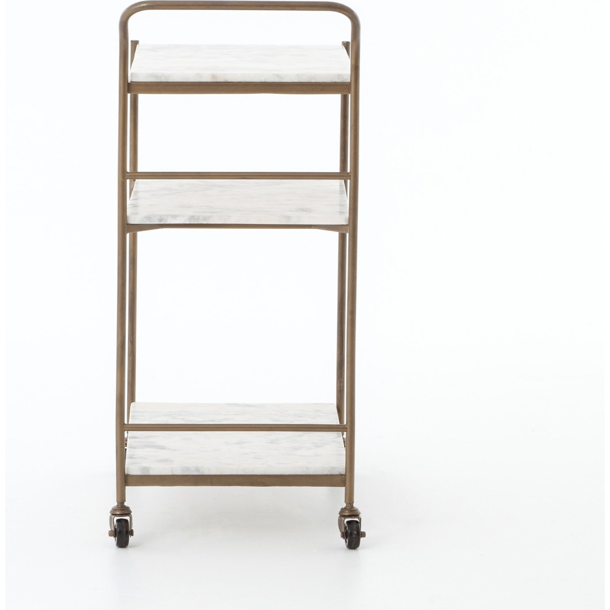 Felix Bar Cart by Four Hands. Made from iron, solid marble in a transitional style.