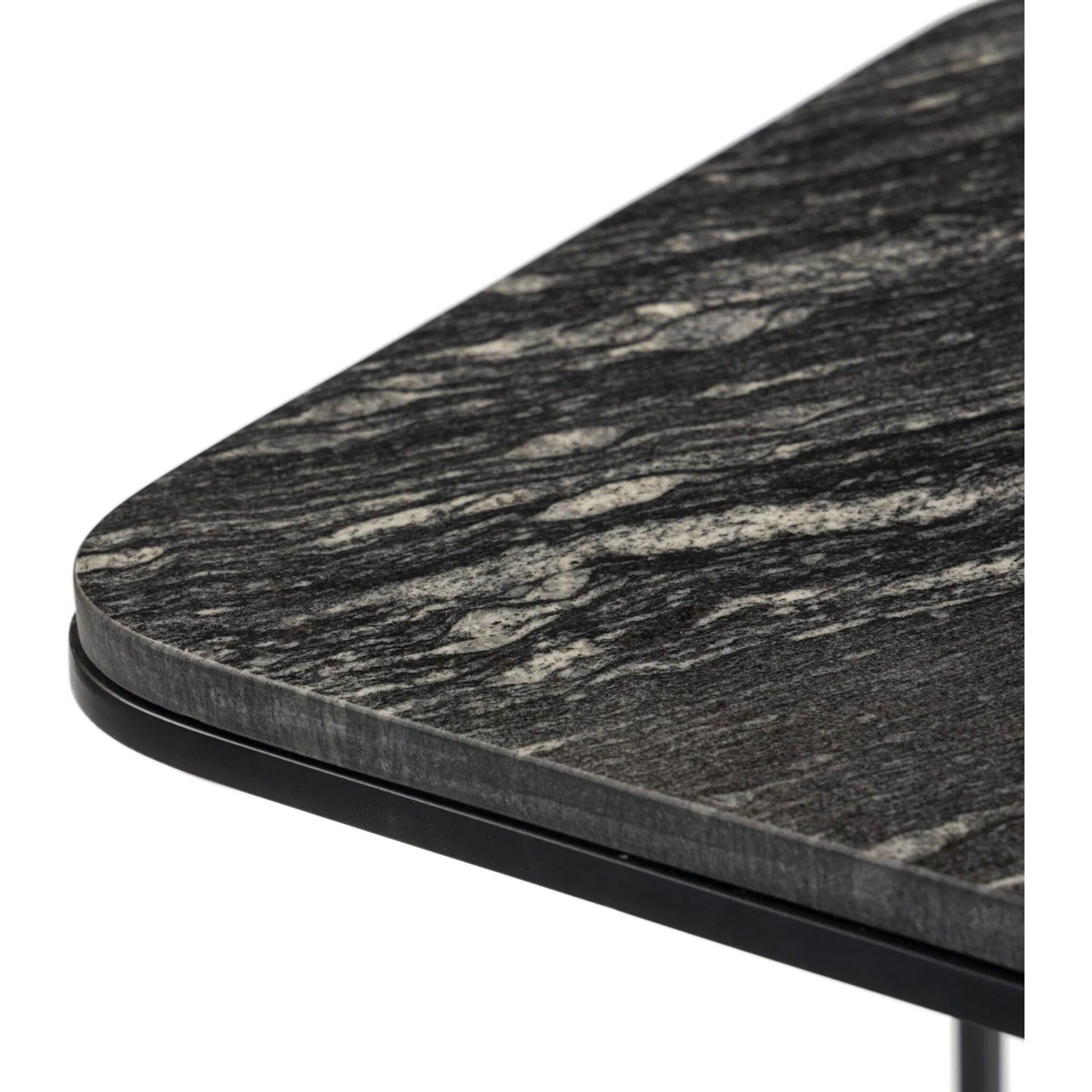 Adalley C Table by Four Hands in iron matte brass, polished white marble. Made from solid marble, iron in a modern style.