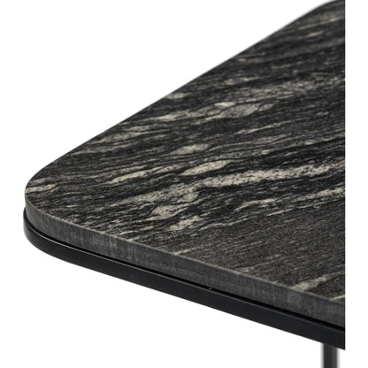 Adalley C Table by Four Hands in iron matte brass, polished white marble. Made from solid marble, iron in a modern style.