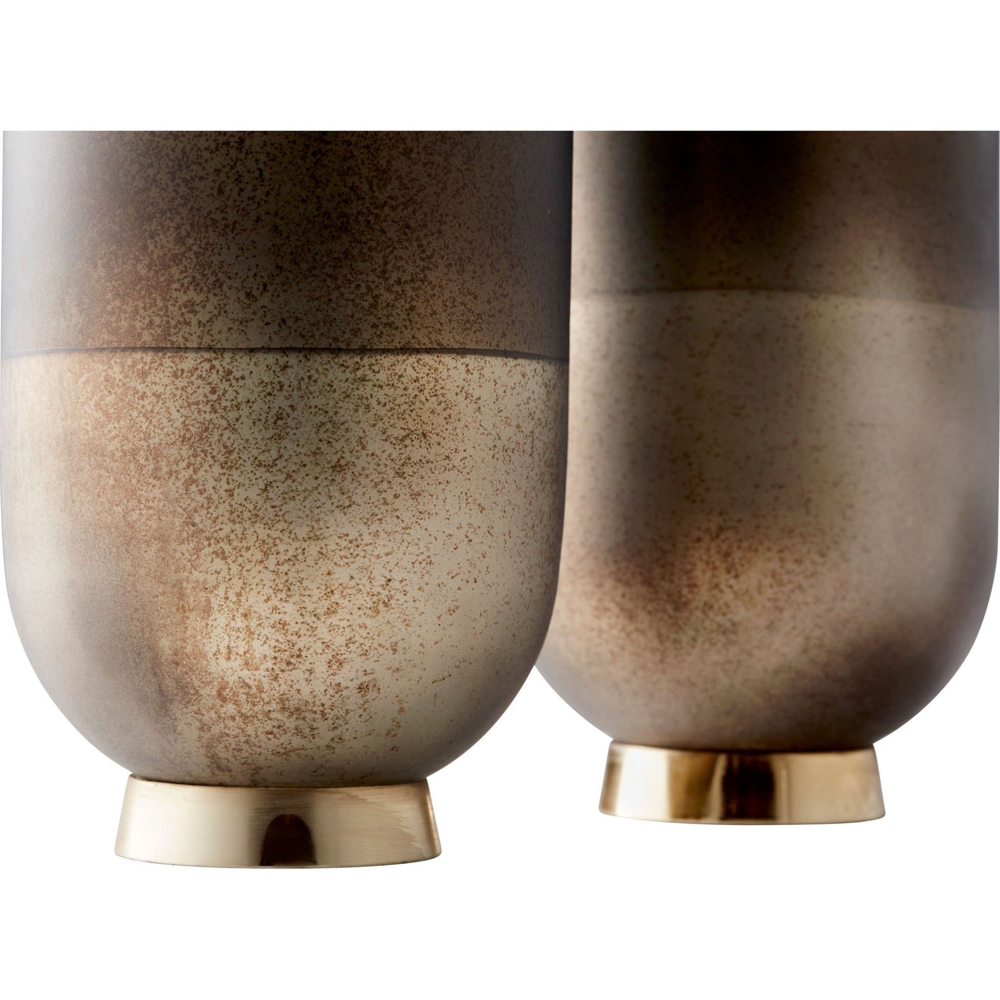 Pemberton Vase by Cyan Design in black onyx, champagne. Made from aluminum, glass in a modern style.