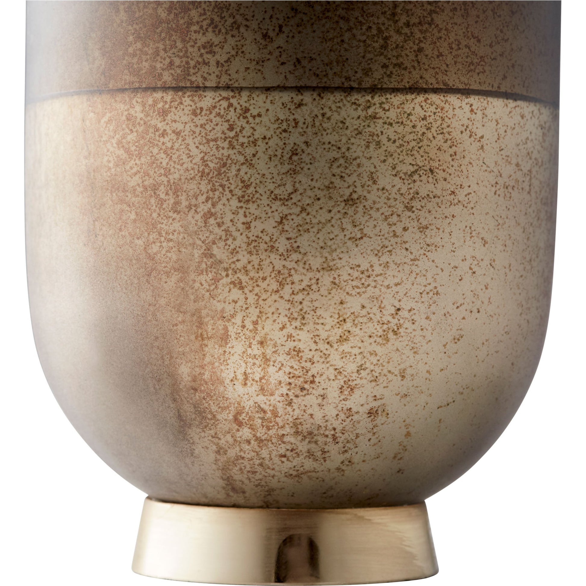 Pemberton Vase by Cyan Design in black onyx, champagne. Made from aluminum, glass in a modern style.