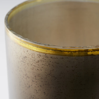 Pemberton Vase by Cyan Design in black onyx, champagne. Made from aluminum, glass in a modern style.