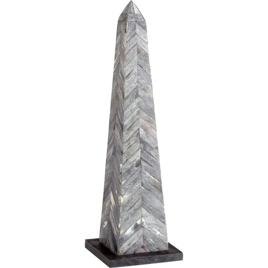 Herring Obelisk Sculpture by Cyan Design in gray, black. Made from bone, wood in a transitional style.