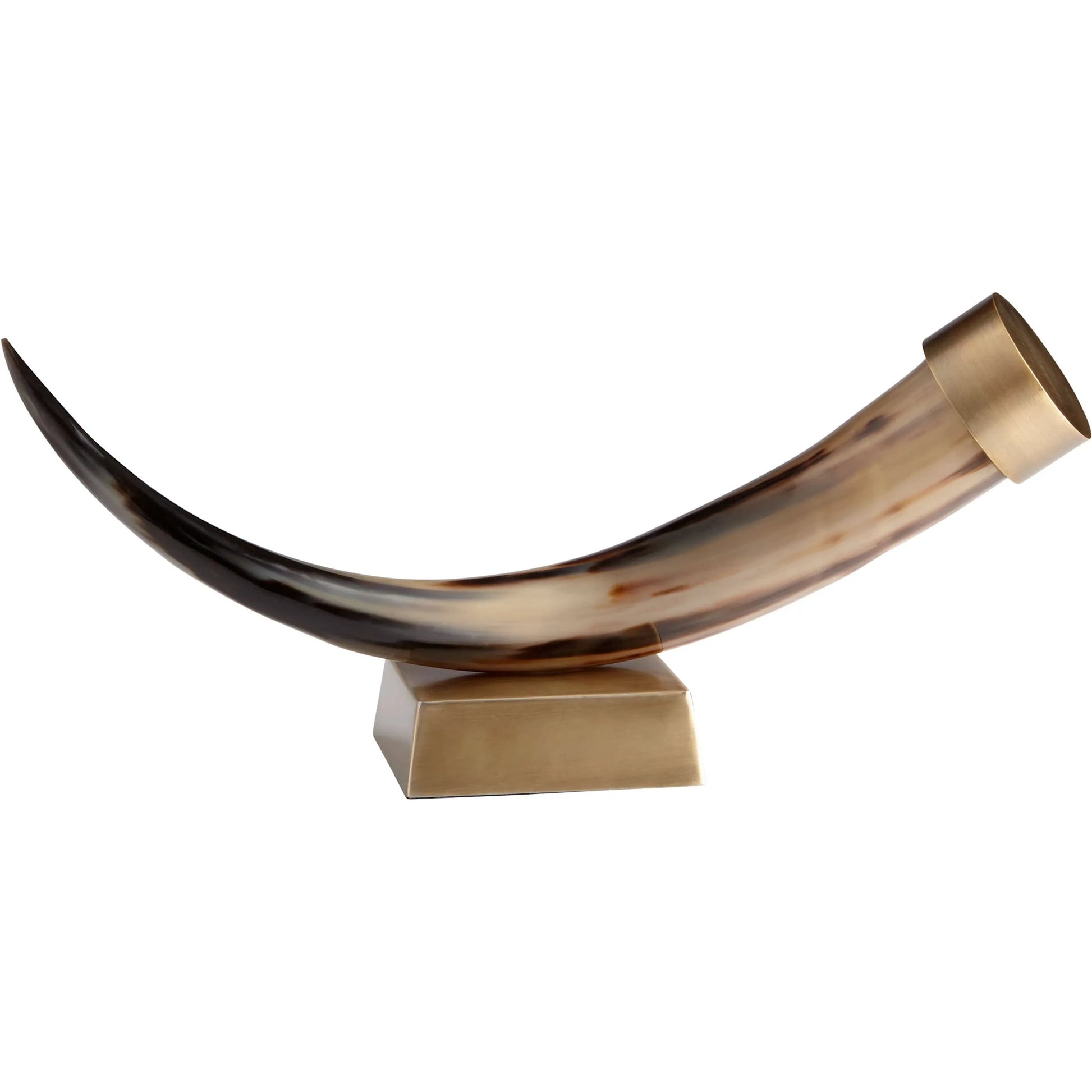 Valhalla Sculpture by Cyan Design in natural, antique brass. Made from iron, horn in a eclectic & global style.