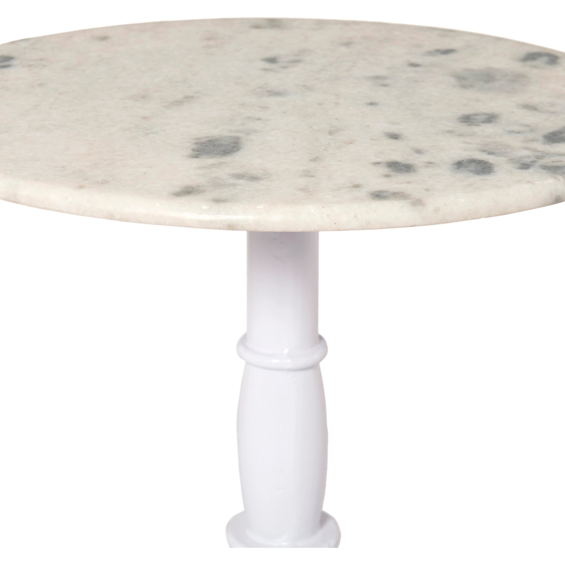 Lucy Side Table by Four Hands in carbon wash, white marble. Made from solid marble, iron, engineered hardwood in a modern style.