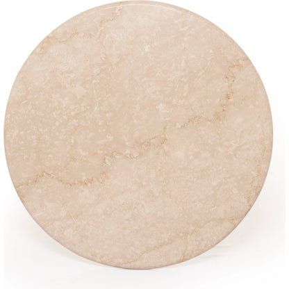 Lucy Side Table by Four Hands in carbon wash, white marble. Made from solid marble, iron, engineered hardwood in a modern style.