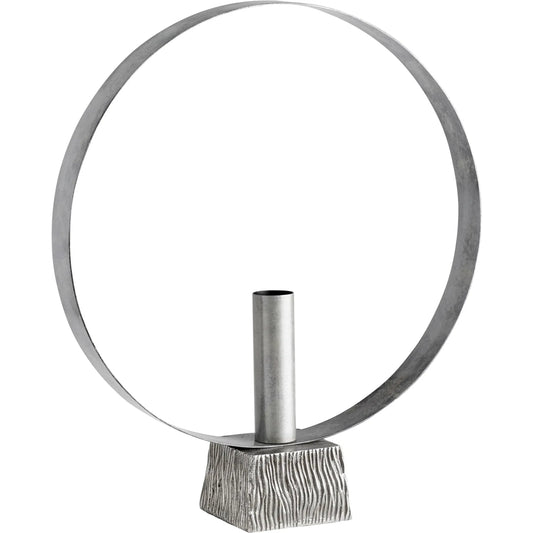 Radiant Halo Vase by Cyan Design in nickel. Made from aluminum, iron in a modern style.