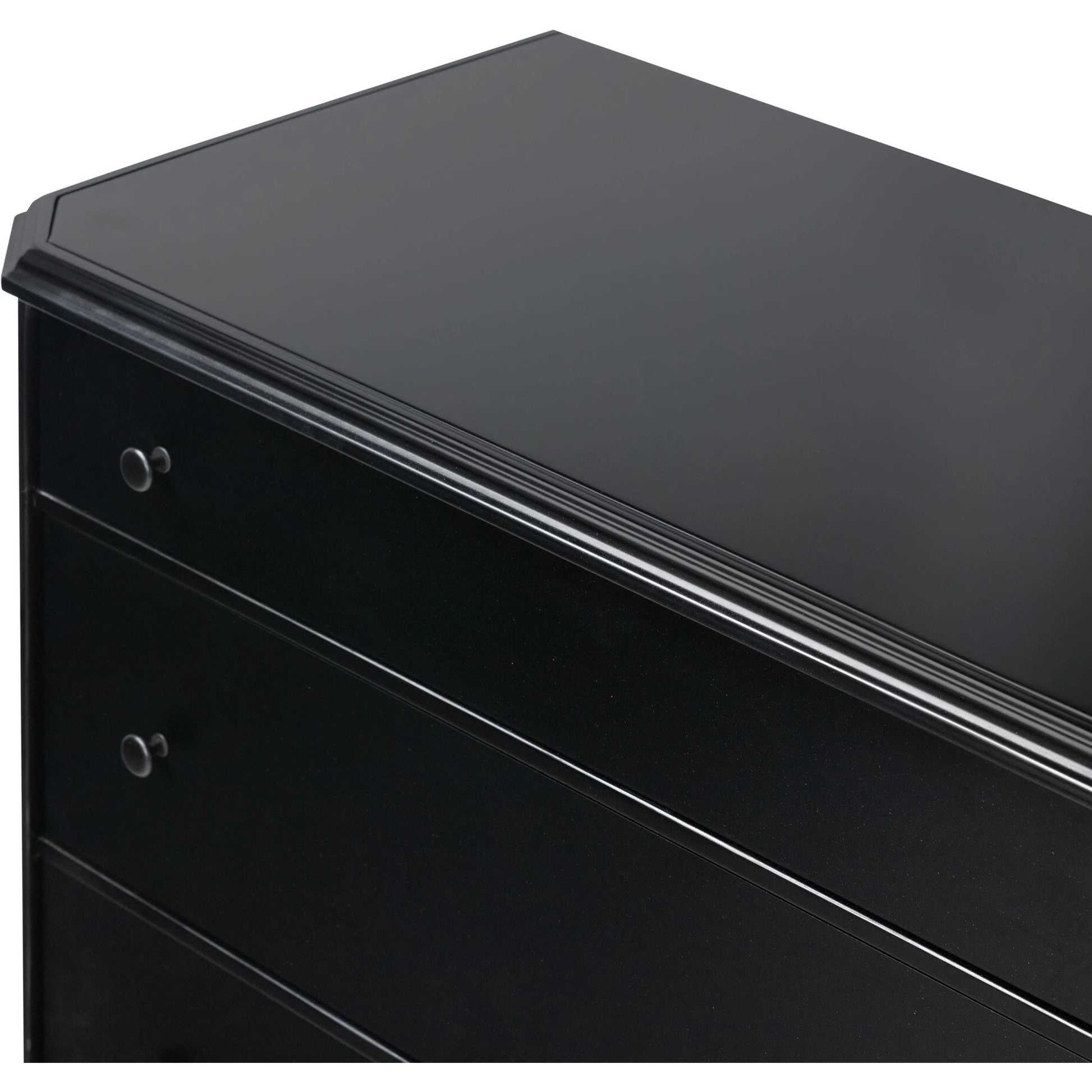 Lendon 3 Drawer Dresser by Four Hands in black. Made from iron in a modern style.
