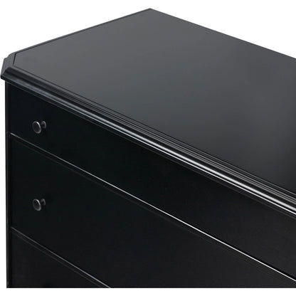 Lendon 3 Drawer Dresser by Four Hands in black. Made from iron in a modern style.