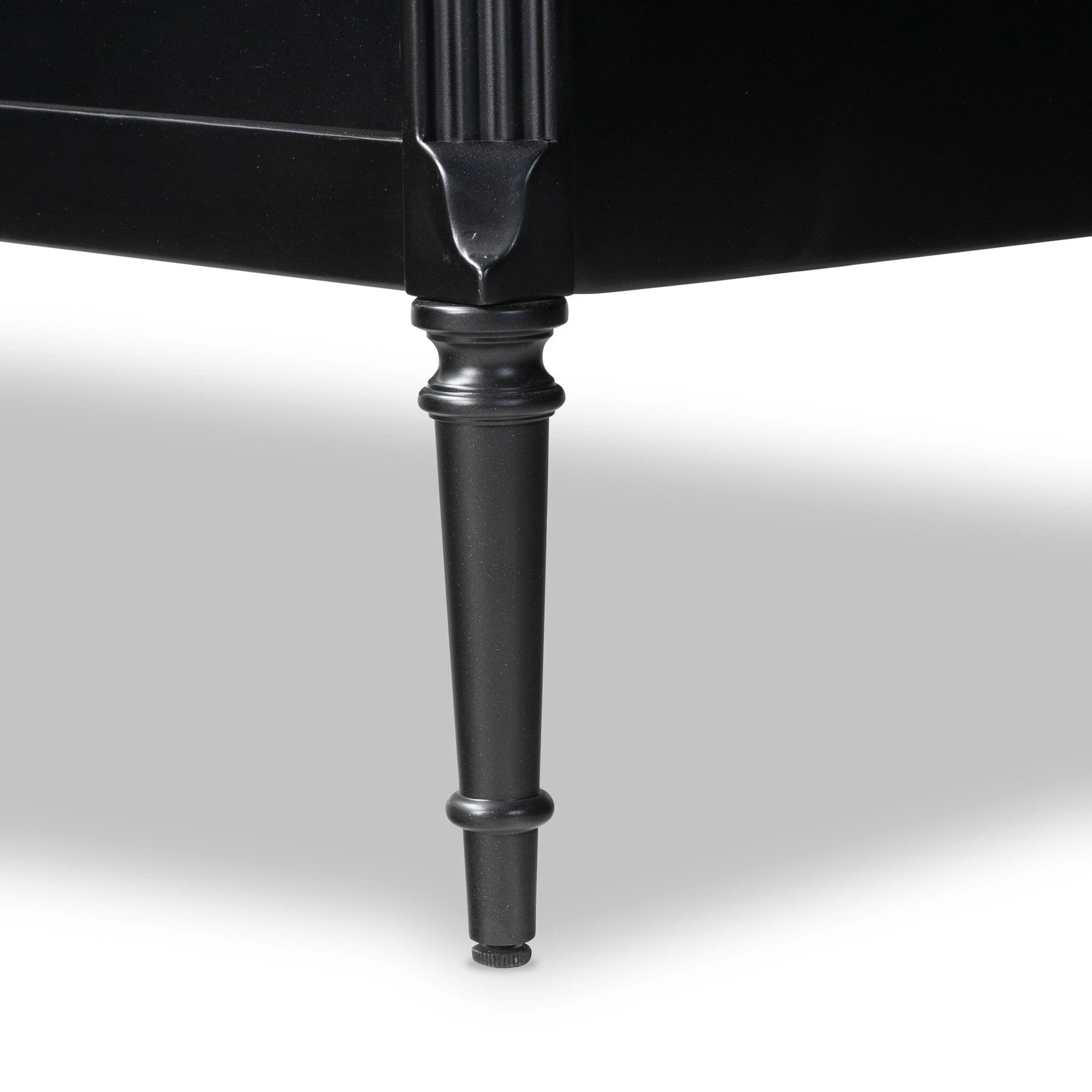 Lendon 3 Drawer Dresser by Four Hands in black. Made from iron in a modern style.
