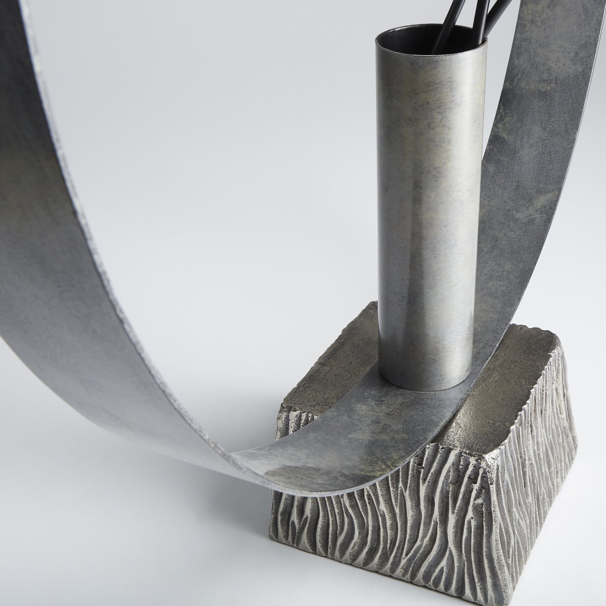 Radiant Halo Vase by Cyan Design in nickel. Made from aluminum, iron in a modern style.