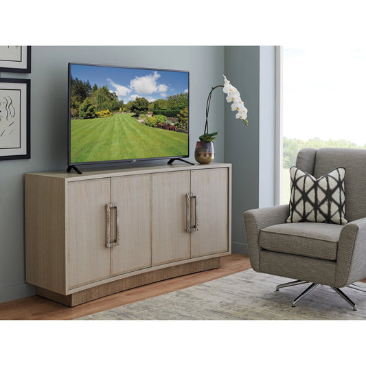 Donovan Media Console by Sligh in dove gray. Made from unique in a modern style.