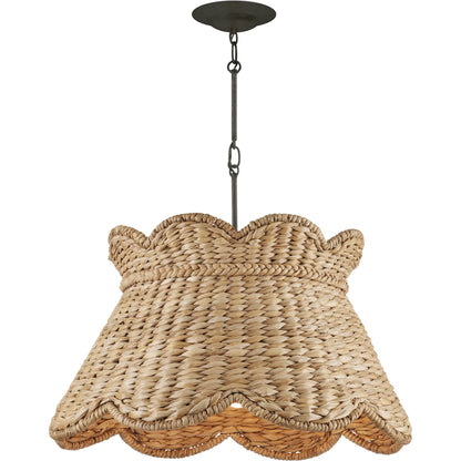 Annabelle Pendant by Currey and Company. Made from wrought iron in a cottage & farmhouse style.