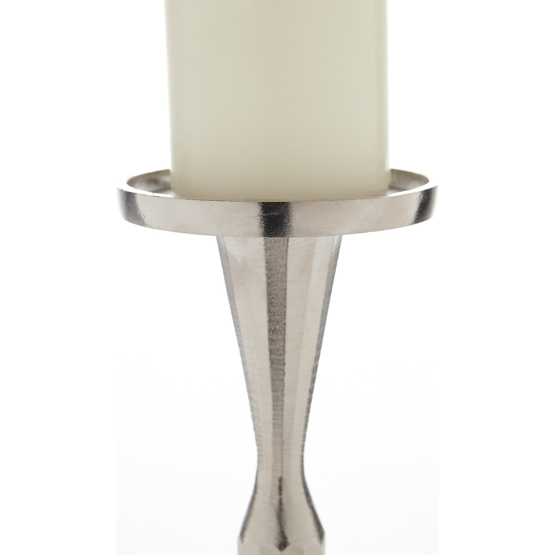 Reveri Candleholder by Cyan Design in nickel. Made from aluminum in a transitional style.