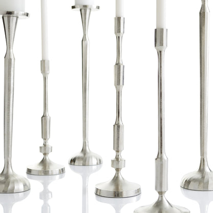 Reveri Candleholder by Cyan Design in nickel. Made from aluminum in a transitional style.