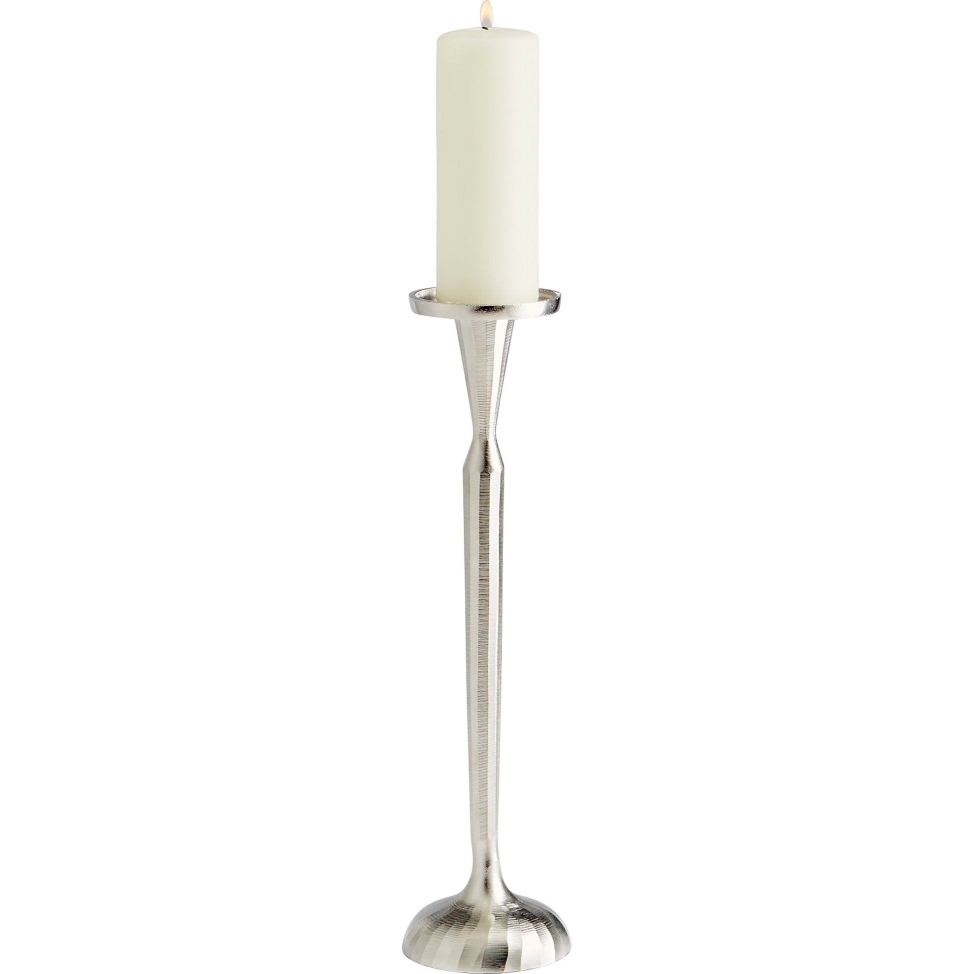 Reveri Candleholder by Cyan Design in nickel. Made from aluminum in a transitional style.
