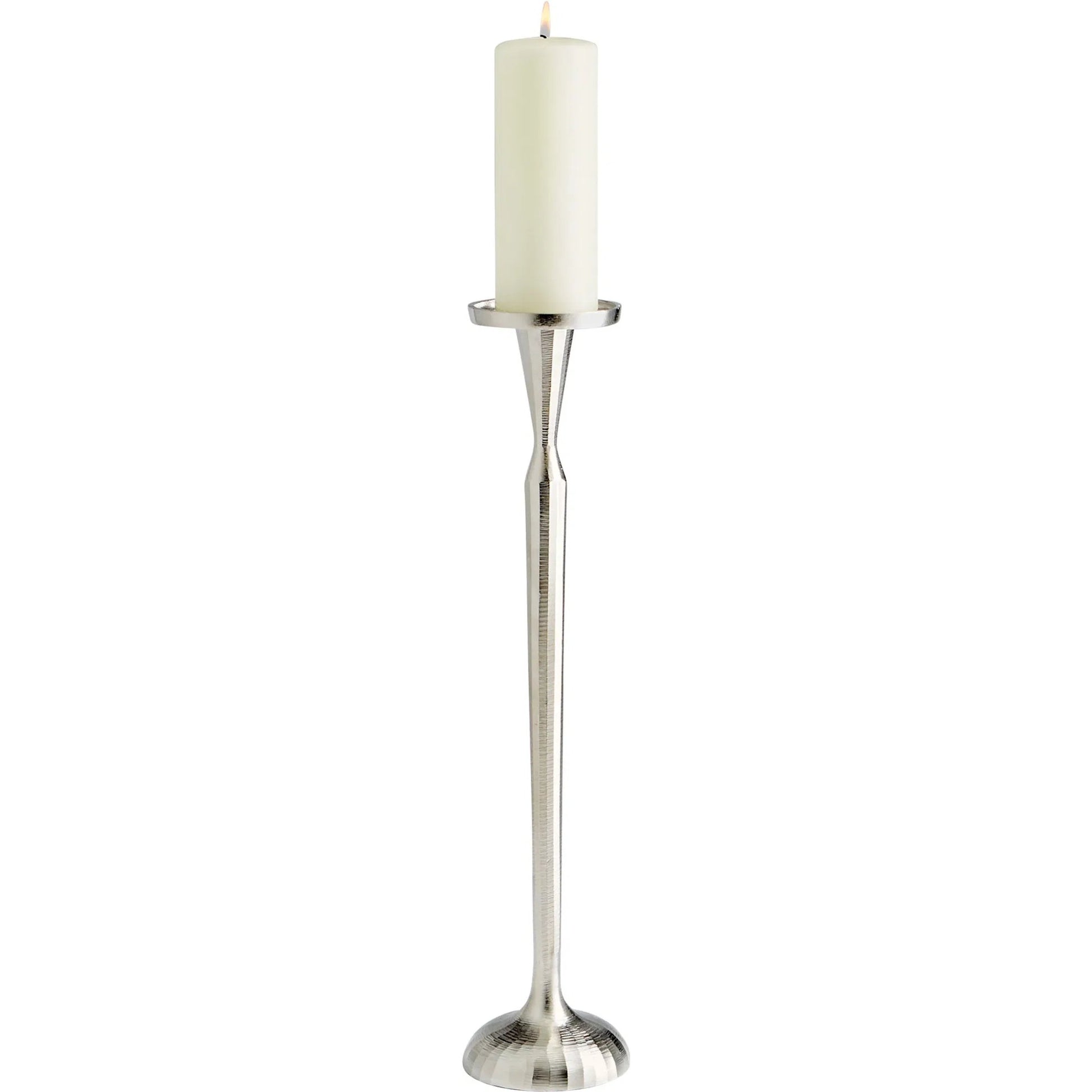 Reveri Candleholder by Cyan Design in nickel. Made from aluminum in a transitional style.