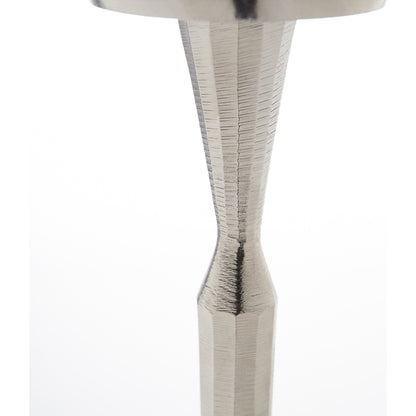 Reveri Candleholder by Cyan Design in nickel. Made from aluminum in a transitional style.
