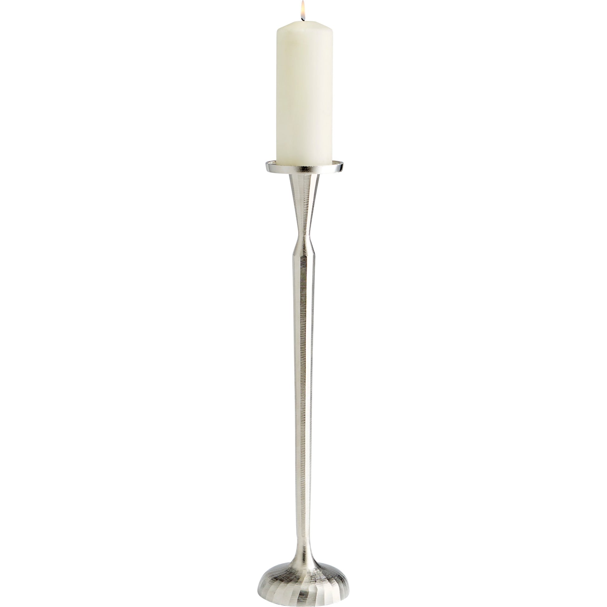 Reveri Candleholder by Cyan Design in nickel. Made from aluminum in a transitional style.